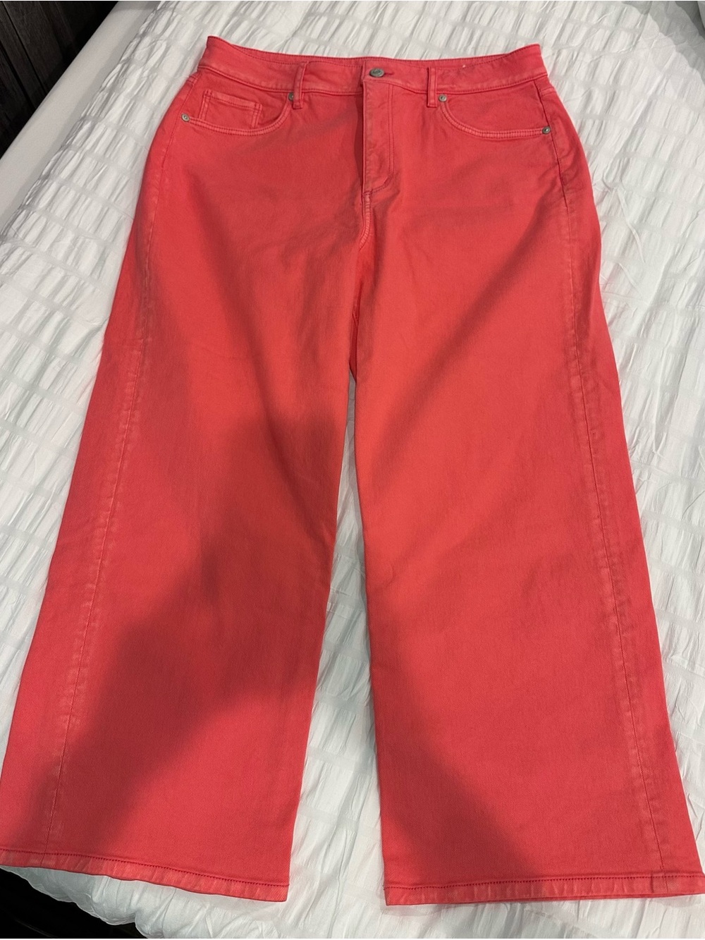 LOFT Wide-Leg Jeans in Coral